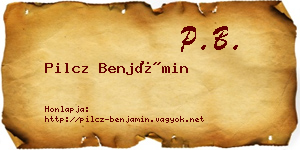 Pilcz Benjámin névjegykártya